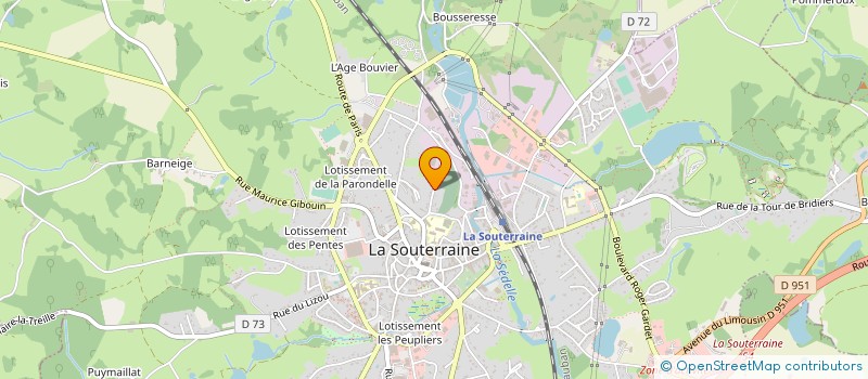 localisation de l'entreprise VETSOUT à LA SOUTERRAINE