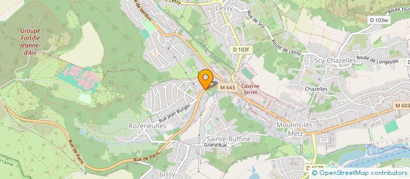 localisation de l'entreprise VETVAL  ROZERIEULLES