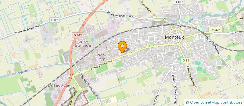 localisation de l'entreprise VEVE DIFFUSION à MONTEUX