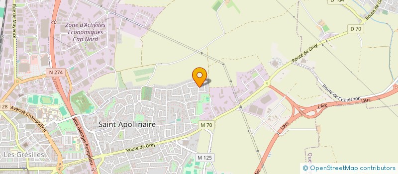 localisation de l'entreprise VEXO à SAINT-APOLLINAIRE