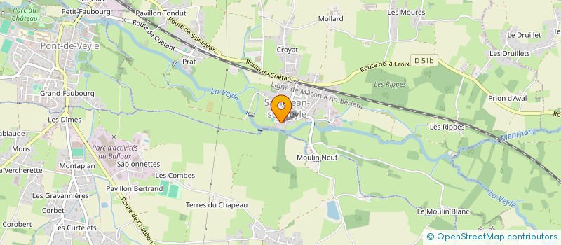 localisation de l'entreprise VEYLE-YOGA  SAINT-JEAN-SUR-VEYLE