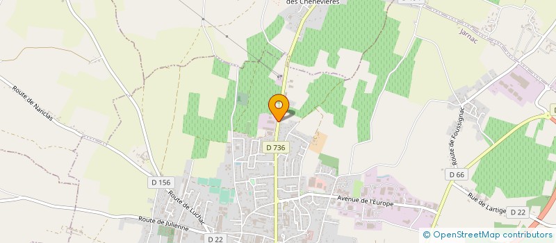 localisation de l'entreprise VEYNAT 16 à JARNAC