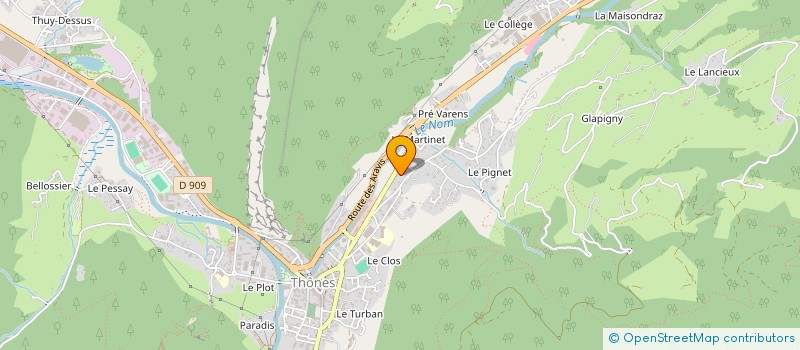 localisation de l'entreprise VEYRAT DUREBEX MANDIN SDF  THONES