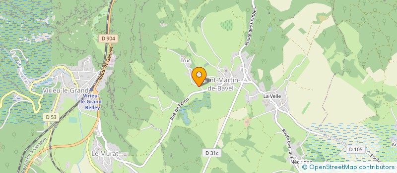 localisation de l'entreprise VEYRAT FILS  SAINT-MARTIN-DE-BAVEL
