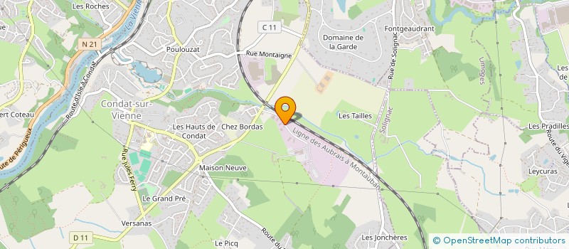 localisation de l'entreprise VEYRIER COUVERTURE à CONDAT-SUR-VIENNE