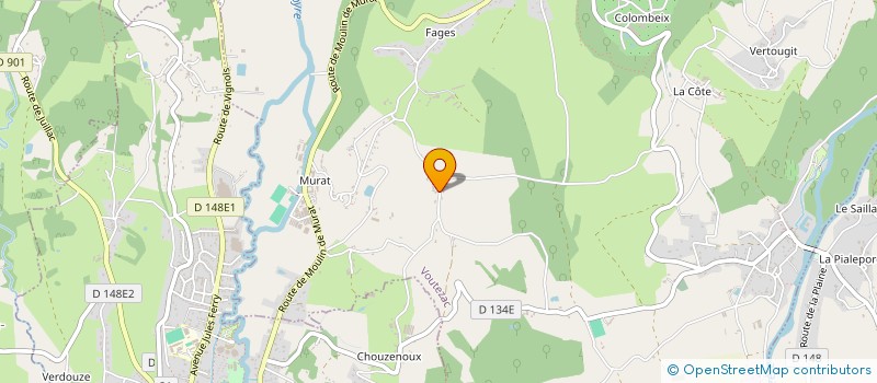 localisation de l'entreprise VEYRIRAS MARINESQUE VIAS  VOUTEZAC