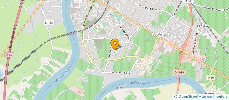 localisation de l'entreprise VEYRY OENO CONSEIL à LIBOURNE