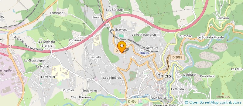 localisation de l'entreprise VEYSSEYRE PAIN  THIERS