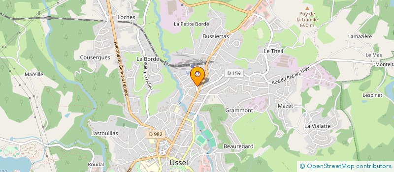 localisation de l'entreprise VEYSSIERE SAS à USSEL