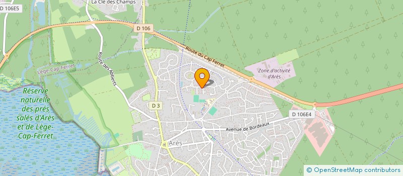 localisation de l'entreprise VEZA à ARES