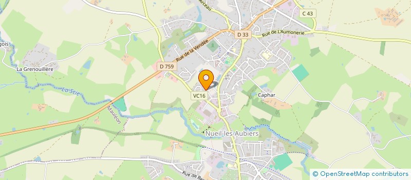 localisation de l'entreprise VEZO SERVICES à NUEIL-LES-AUBIERS