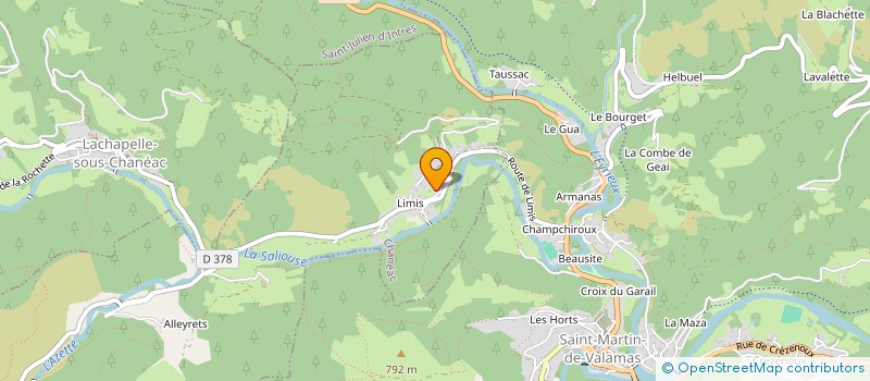 localisation de l'entreprise VEZON COURTAGE TRAVAUX & AMO  CHANEAC