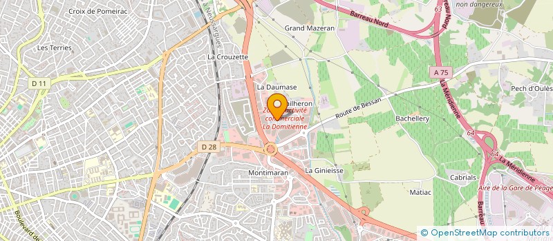 localisation de l'entreprise VF ALIZE à BEZIERS