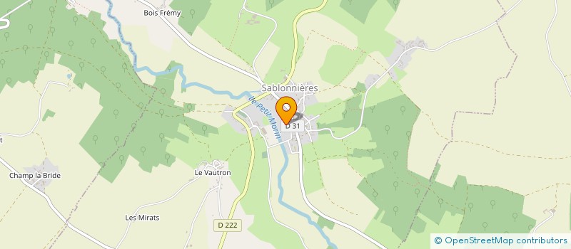 localisation de l'entreprise VF BATIMENT  SABLONNIERES