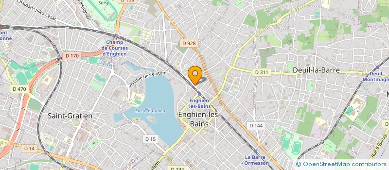 localisation de l'entreprise VF COIFFURE SLB à ENGHIEN-LES-BAINS