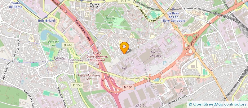 localisation de l'entreprise VF COM  EVRY-COURCOURONNES