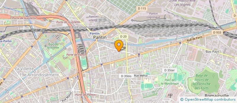 localisation de l'entreprise VF CONSEIL  PANTIN