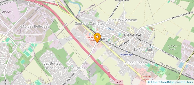 localisation de l'entreprise VF MOTORS  PIERRELAYE