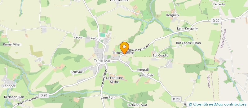 localisation de l'entreprise VF TREB IMMO  TREBRIVAN