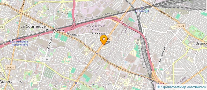 localisation de l'entreprise VFA à LA COURNEUVE