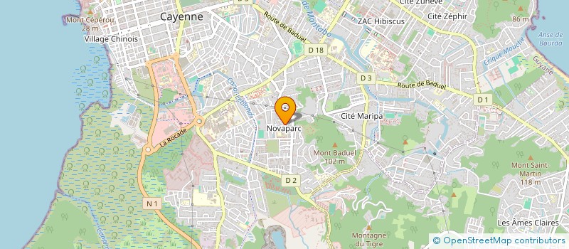 localisation de l'entreprise VFC GUYANE  CAYENNE