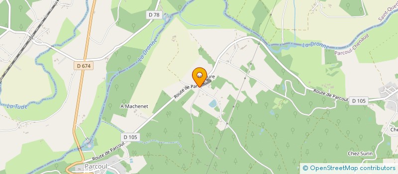 localisation de l'entreprise VFR FRANCE  PARCOUL-CHENAUD