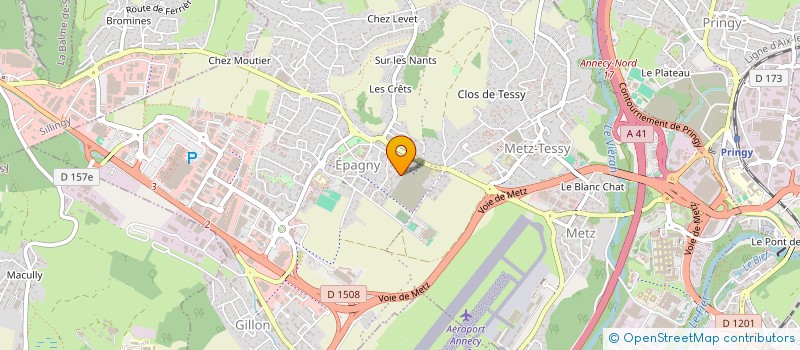 localisation de l'entreprise VFRET  EPAGNY METZ-TESSY