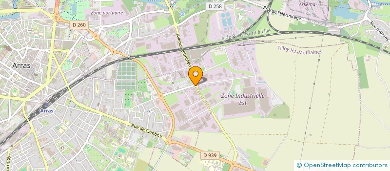 localisation de l'entreprise VFT FRANCE à ARRAS
