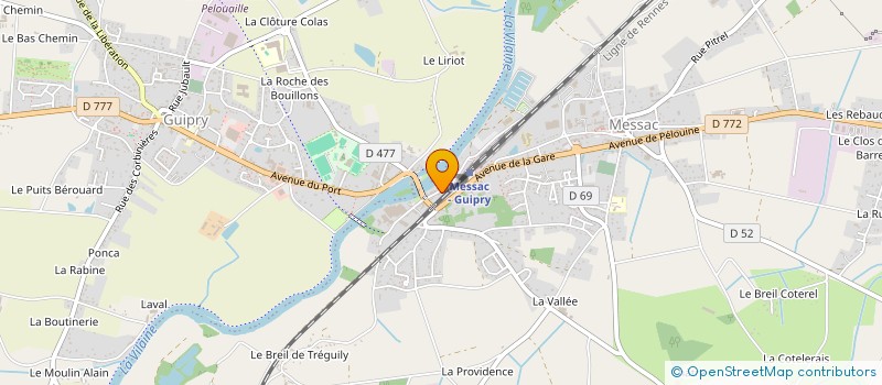 localisation de l'entreprise VG ASSURANCES COURTAGE  GUIPRY-MESSAC