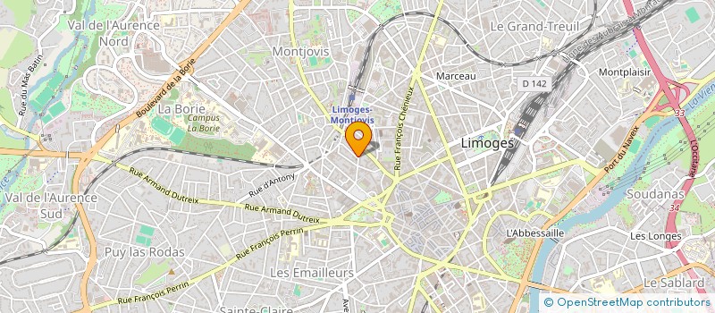 localisation de l'entreprise VGL à LIMOGES