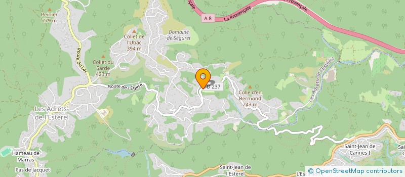 localisation de l'entreprise VGT ESTEREL  LES ADRETS-DE-L'ESTEREL