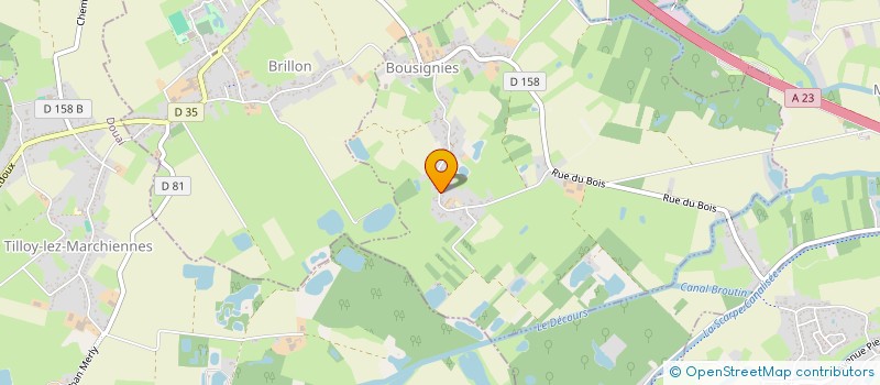 localisation de l'entreprise VGX INVEST à BOUSIGNIES