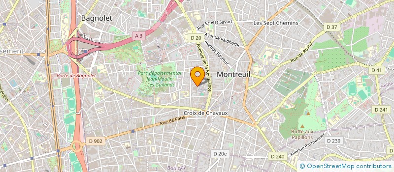 localisation de l'entreprise VHC VIRUS HEPATIQUE C à MONTREUIL