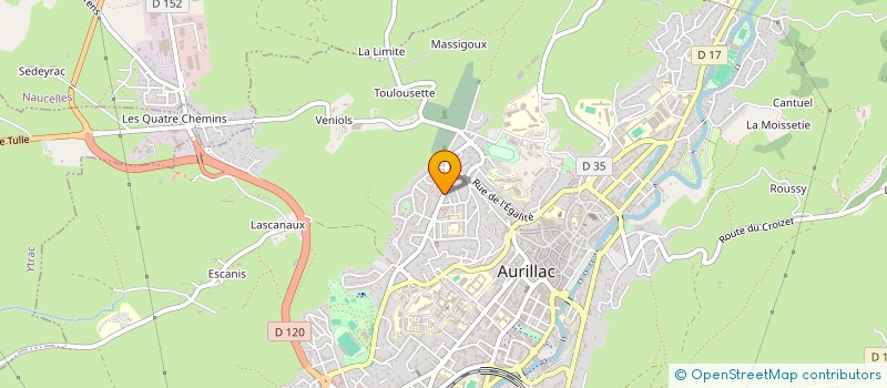 localisation de l'entreprise VHP 15 à AURILLAC