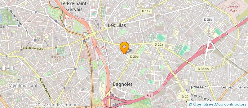 localisation de l'entreprise VHYB LA VILLE HYBRIDE à BAGNOLET