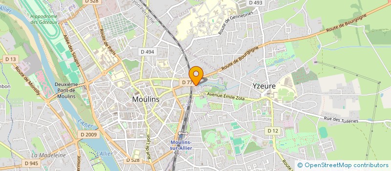 localisation de l'entreprise VI - ALU à MOULINS