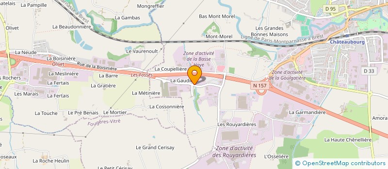 localisation de l'entreprise VIA BRETAGNE TRANSPORT ET LOGISTIQUE  CHATEAUBOURG