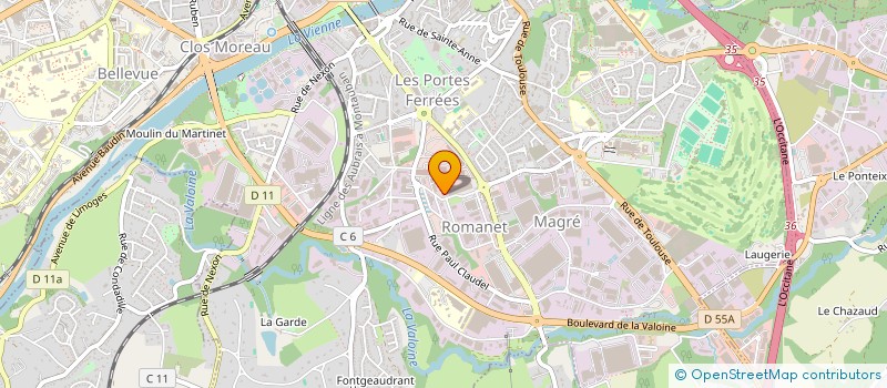 localisation de l'entreprise VIA GESTION PATRIMONIALE & SERVICES à LIMOGES