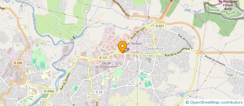 localisation de l'entreprise VIA NORD AUTOMOBILES à DAVEZIEUX