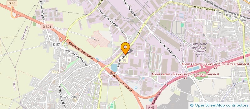 localisation de l'entreprise VIABAT à CORBAS