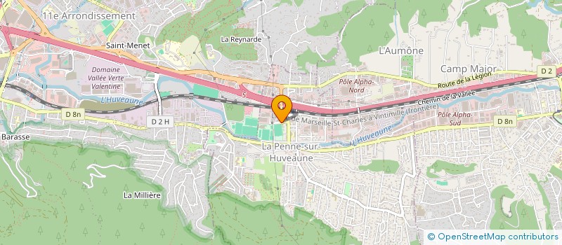 localisation de l'entreprise VIADUC EVENT  LA PENNE-SUR-HUVEAUNE