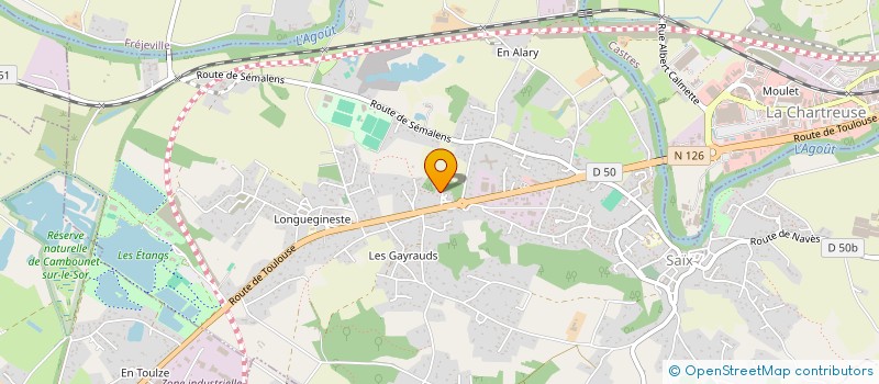 localisation de l'entreprise VIALA CONSTRUCTION  SAIX