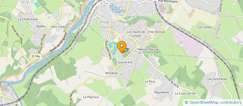 localisation de l'entreprise VIALEX 66  CONDAT-SUR-VIENNE