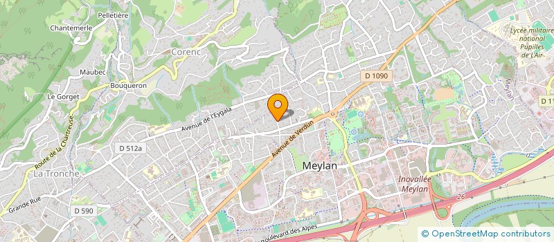localisation de l'entreprise VIALLET-MARTIN ET ASSOCIE à MEYLAN