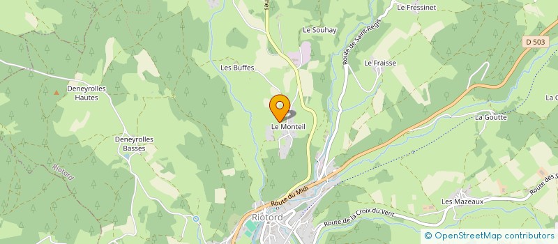 localisation de l'entreprise VIALLON TP  RIOTORD