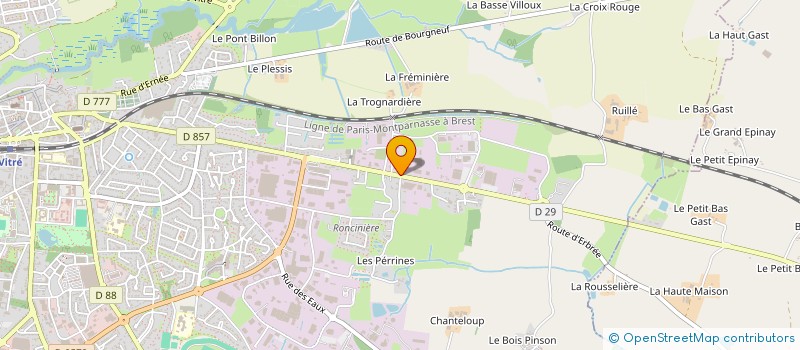 localisation de l'entreprise VIANDES FORCE PRESTATIONS à VITRE