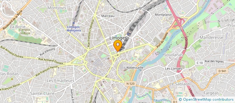 localisation de l'entreprise VIAP IMMOBILIER à LIMOGES