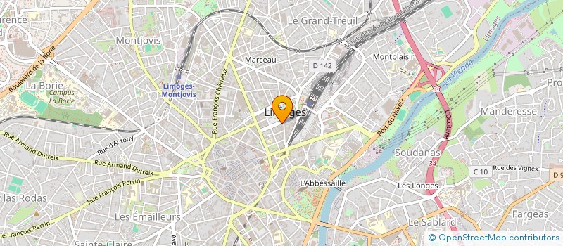 localisation de l'entreprise VIAP IMMOBILIER ALAIN DAMAYE à LIMOGES