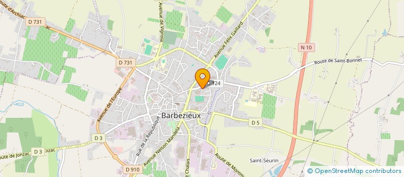 localisation de l'entreprise VIAUD-LEVESQUE à BARBEZIEUX-SAINT-HILAIRE