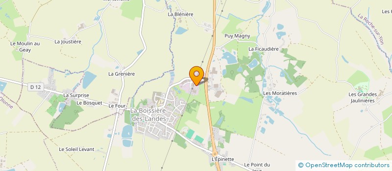 localisation de l'entreprise VIAXE 85  LA BOISSIERE-DES-LANDES